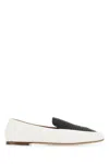 Chloé Olene Two-tone Loafers In White Leather
