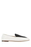 Chloé Olene Two-tone Loafers In White Leather