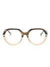 Chloé Two-tone Marbled Glasses In Braun