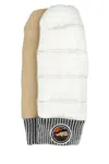 Chloé Chloe Two Tone Nylon And Leather Gloves In Multi