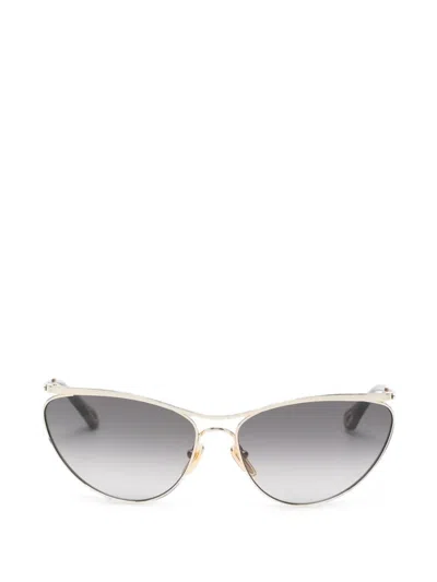 Chloé Gold Metal Uma Sunglasses In Gray