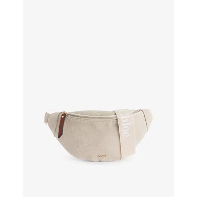 Chloé Kids' Brand-plaque Canvas Cross-body Bag Unique