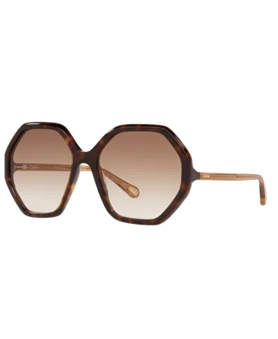 Chloé Unisex Sunglasses, Ch0008s In Avana