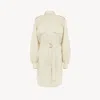 Chloé Utilitarian Shirt Dress In Light Cotton Poplin Brown Size 10 100% Cotton, Pinctada Maxima, Farmed, C In Brown