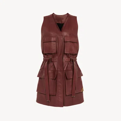 Chloé Utilitarian Vest In Leather