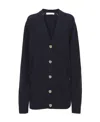 Chloé Knot-button Recycled Cashmere Cardigan In Black