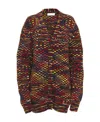 Chloé Generous V Neck Cardigan Multi In Multicolor