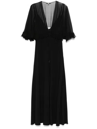 CHLOÉ V-NECK CREPE MAXI DRESS