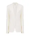 Chloé V-neck Linen Blazer In White