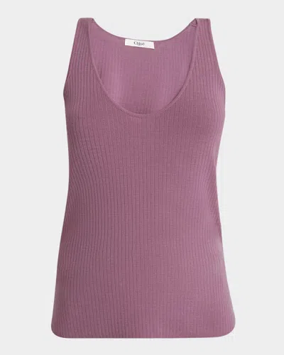 Chloé Chloe Women Light Purple Wool Tank Top