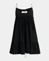Chloé V-neck Ruffle Mini Babydoll Dress