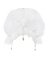 Chloé V-neck Ruffle Top In Cotton Voile In White