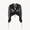 Chloé Cropped-spitzentop Mit V-ausschnitt In Black