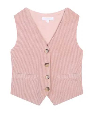 CHLOÉ CHLOÉ KIDS SLEEVELESS VEST WITH LOGO DETAIL