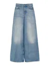 Chloé Wide-leg Denim Jeans With High Waist And Five-pocket Design In Blue
