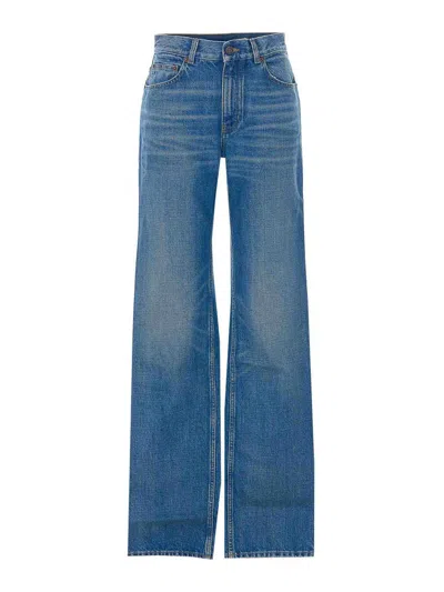 Chloé Dusty Cobalt Denim Jeans In Blue