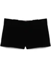 Chloé Tailored Velvet Mini Shorts Trousers Black In Black