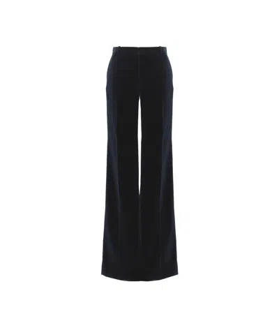 Chloé Velvet Bell Bottoms In Black