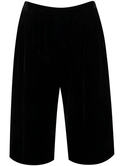 Chloé Velvet Bermuda Shorts In Black