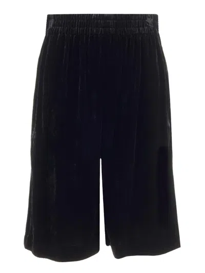 Chloé Velvet Culottes Trousers Black