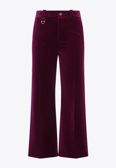 CHLOÉ VELVET FLARED PANTS