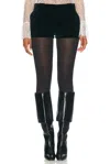 Chloé Tailored Velvet Mini Shorts Trousers Black In Black