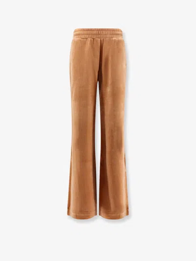 Chloé Velvet Joggers Trousers In Orange