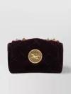 Chloé Chloe Heritage Quilted Velvet Shoulder Bag In Brown