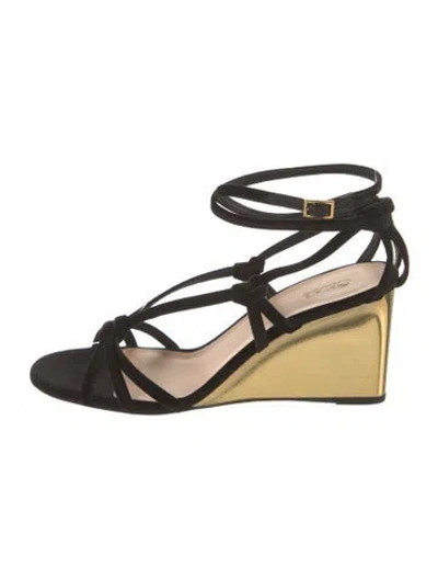 Pre-owned Chloé Velvet Sandals In Black