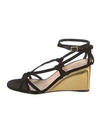 Pre-owned Chloé Velvet Sandals In Black