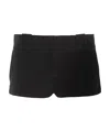 Chloé Tailored Velvet Mini Shorts Trousers Black In Black