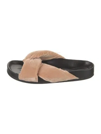 Pre-owned Chloé Velvet Slides In Pink