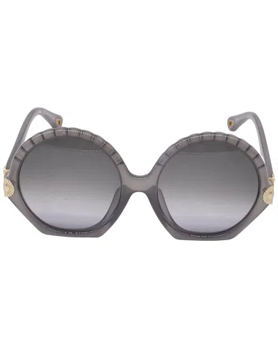 Chloé Vera Seashell Round Sunglasses (authentic Pre-loved) In Gray