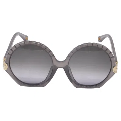 Pre-owned Chloé Vera Seashell Round Sunglasses In Grey Acetate In Gray
