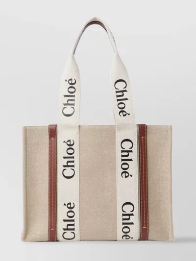 Chloé Versatile Carryall Tote Bag In Cream