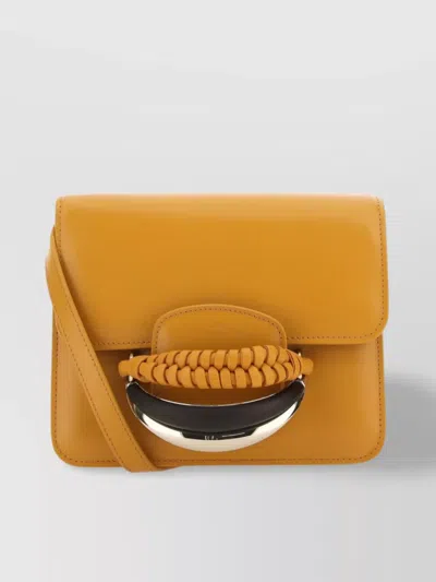 CHLOÉ VERSATILE LEATHER CLUTCH WITH UNIQUE FRONT HANDLE