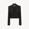 Chloé Veste Blazer Héritage En Gabardine De Laine Femme Noir Taille 38 100% Laine Vierge, Horn Bubalus Bub In Black