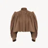 Chloé Boule Jacket In Brown