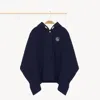 Chloé Veste Cape À Capuche Femme Bleu Taille 12 100% Coton In Blue