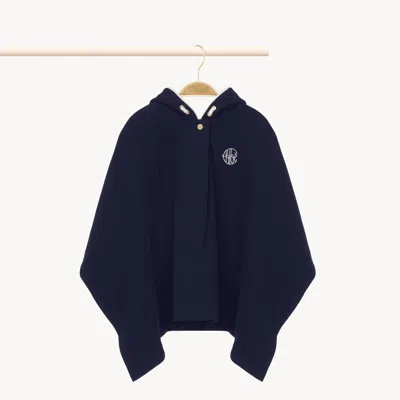 Chloé Veste Cape À Capuche Femme Bleu Taille 12 100% Coton In Blue