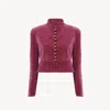 Chloé Chloe Embroidered-jacquard Velvet Jacket In Pink