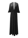Chloé Maxikleid Mit V-ausschnitt In Black