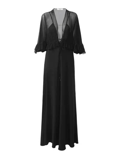 Chloé Maxikleid Mit V-ausschnitt In Black