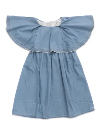 Chloé Kids'  Vestito Jean In Blue