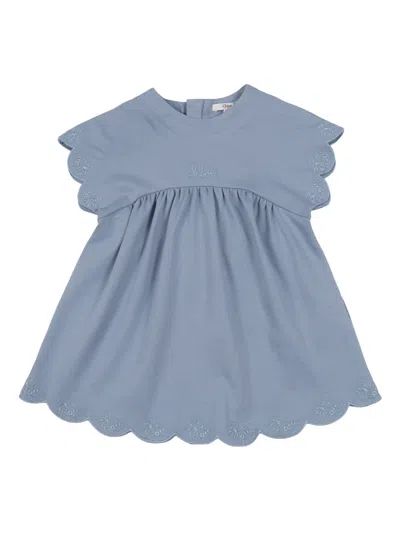 Chloé Kids'  Vestito M/c In Blue