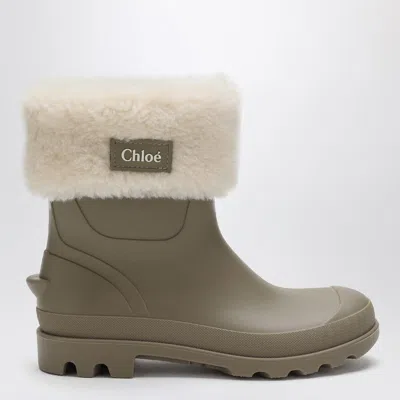 Chloé Kids' Vetiver Green Rubber Boots