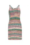 Chloé Chloe Woman Multicolor Crochet Mini Dress In Multicoloured