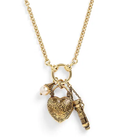 Chloé Chateau Treasures Heart Pendant Necklace In Gold