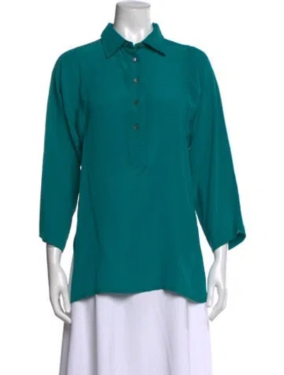 Pre-owned Chloé Vintage 1980's Blouse In Green