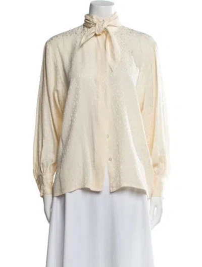 Pre-owned Chloé Vintage 1990's Button-up Top In Neutral